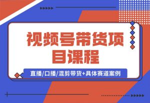 【2024.10.04】视频号带货项目课程，直播/口播/混剪带货 具体赛道案例 全套资料分享-小鱼项目网